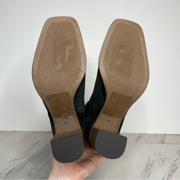 Sam Edelman Olly Black Suede Square Toe Tall Boot 8 1/2 - Picture 14 of 15